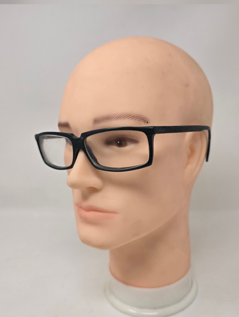 Alain Mikli Mens Eye Glasses Frames Green Marbled Vintage 80s Rectangle Handmade